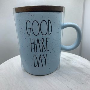 Rae Dunn GOOD HARE DAY- Blue - Speckled - Ceramic, NWT